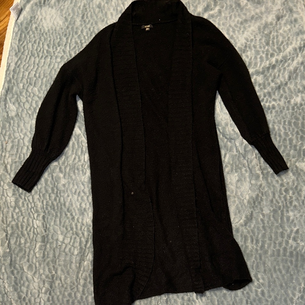 AFRM Black Open Front Cardigan